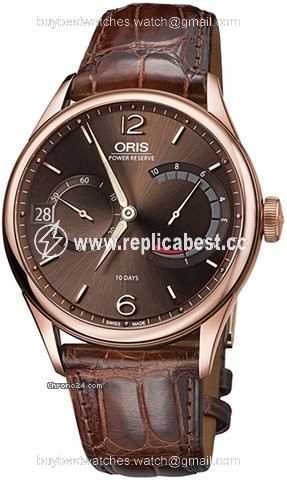 Oris Artelier Calibre 111 Mens watch Unisex Manual winding Rose gold 01 111 7700 6062-Set 1 23 86