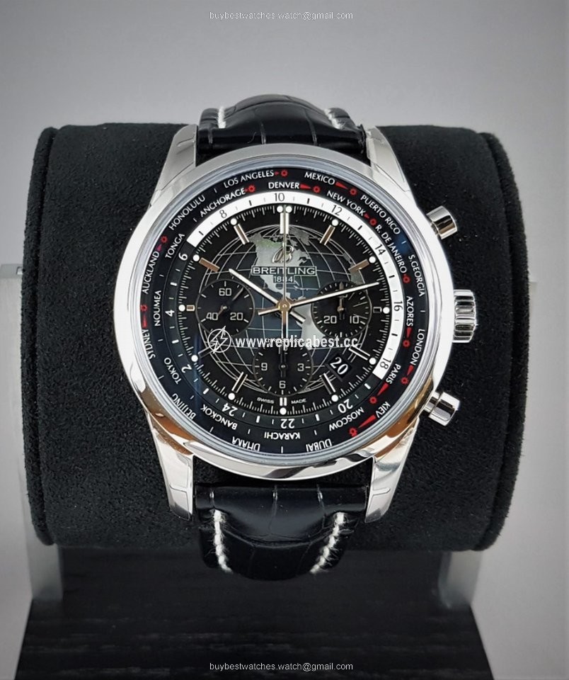 Breitling Transocean Chronograph Unitime Mens watch Unisex Automatic Steel AB0510U4 BE84 256S