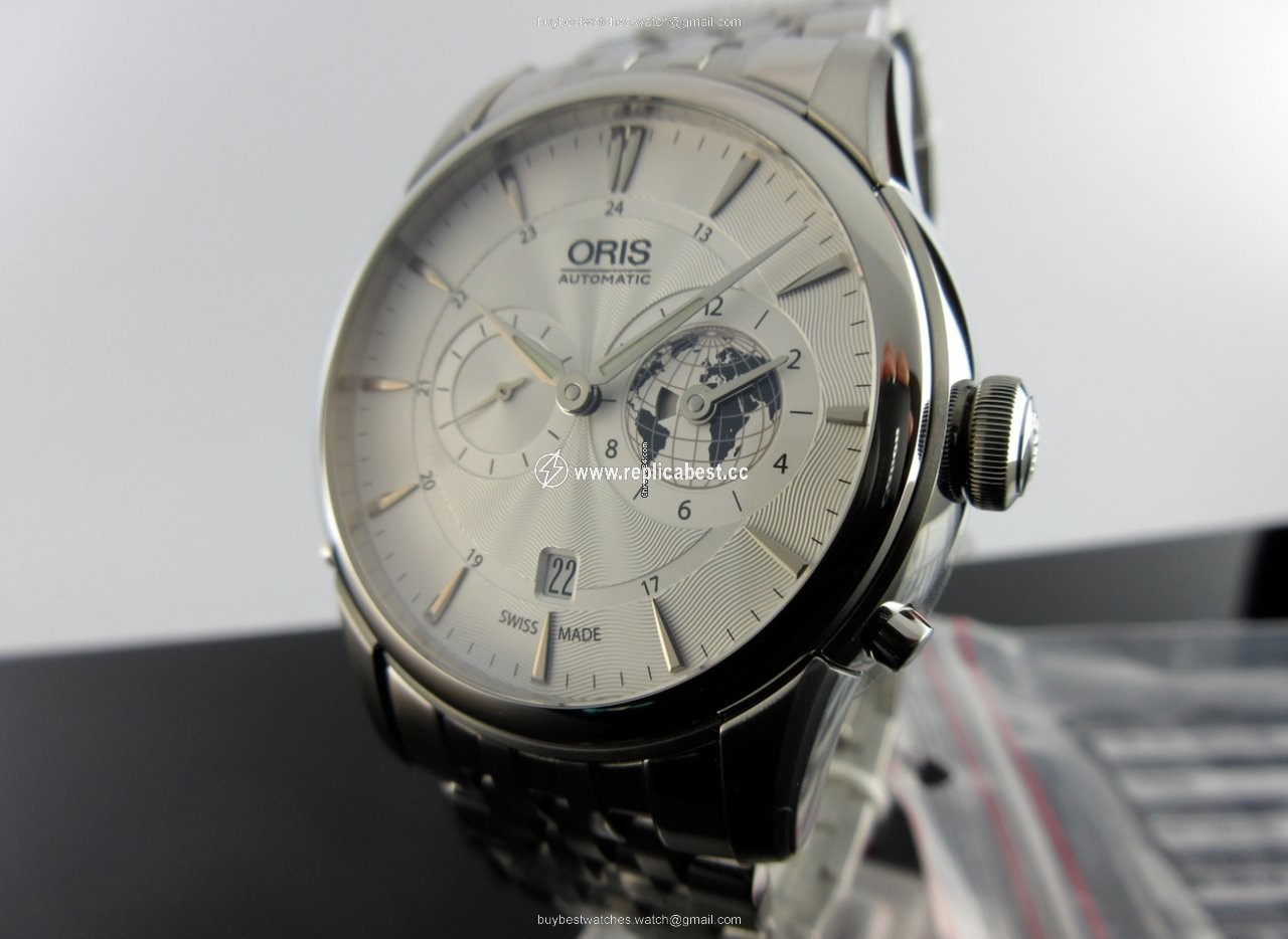 Oris Artelier Worldtimer Mens watch Unisex Automatic Steel 01 690 7690 4081-Set MB