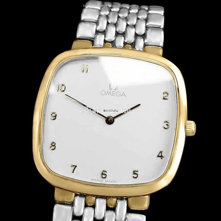 Omega De Ville Mens watch Unisex Quartz Gold Steel 6594